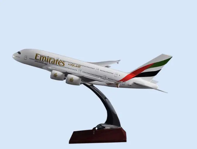 36cm A380 Resin Airplane Model United Arab Emirates Airlines A380 Singapore A380 Airways Qatar A380 Airlines Aviation Model Toy