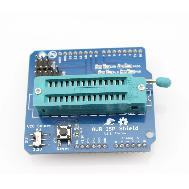 Elecrow AVR ISP Shield for Crowduino UNO Board Used to Download Bootloader Burning ATmega328P ISP Programmer DIY Kit