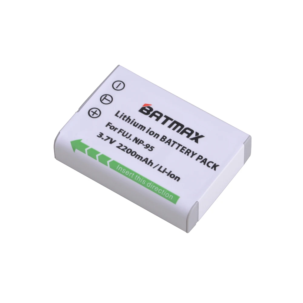 Batmax 2 Chiếc NP-95 NP 95 NP95 Pin Máy Ảnh cho Máy Ảnh Fujifilm X30 X100 X100S X100T XS1 Máy Ảnh KTS Fujifilm FinePix F30 F31 3D W1