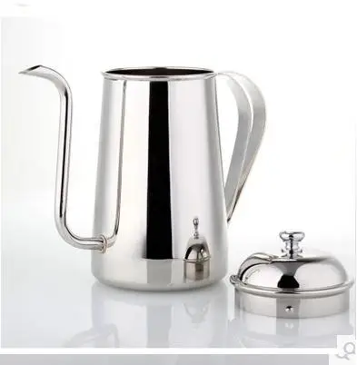 

FeiC 1pcs 2015 new arrival 0.7L Silver Tea and Coffee Drip Kettle pot stainless steel gooseneck spout Kettle for Barista