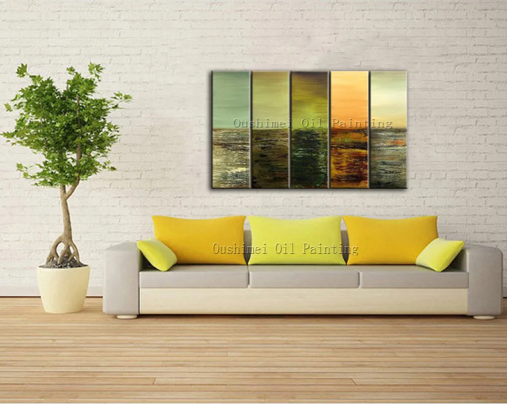 Skills Artist Hand-painted Beautiful Various Colors Seascape Oil Painting For Living Room Decoration Abstract Canvas Painting