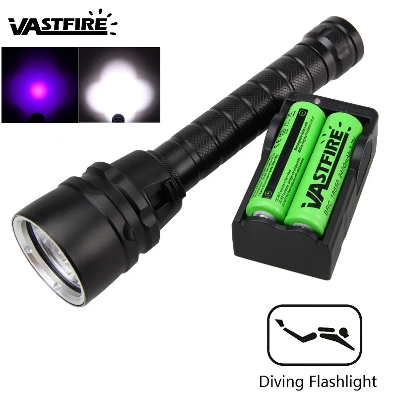 

Waterproof Underwater 100m Diving Flashlight 2500Lm 18650 LED Scuba Dive Torch Lamp+Dive Goggles+Breath Tube+Gloves