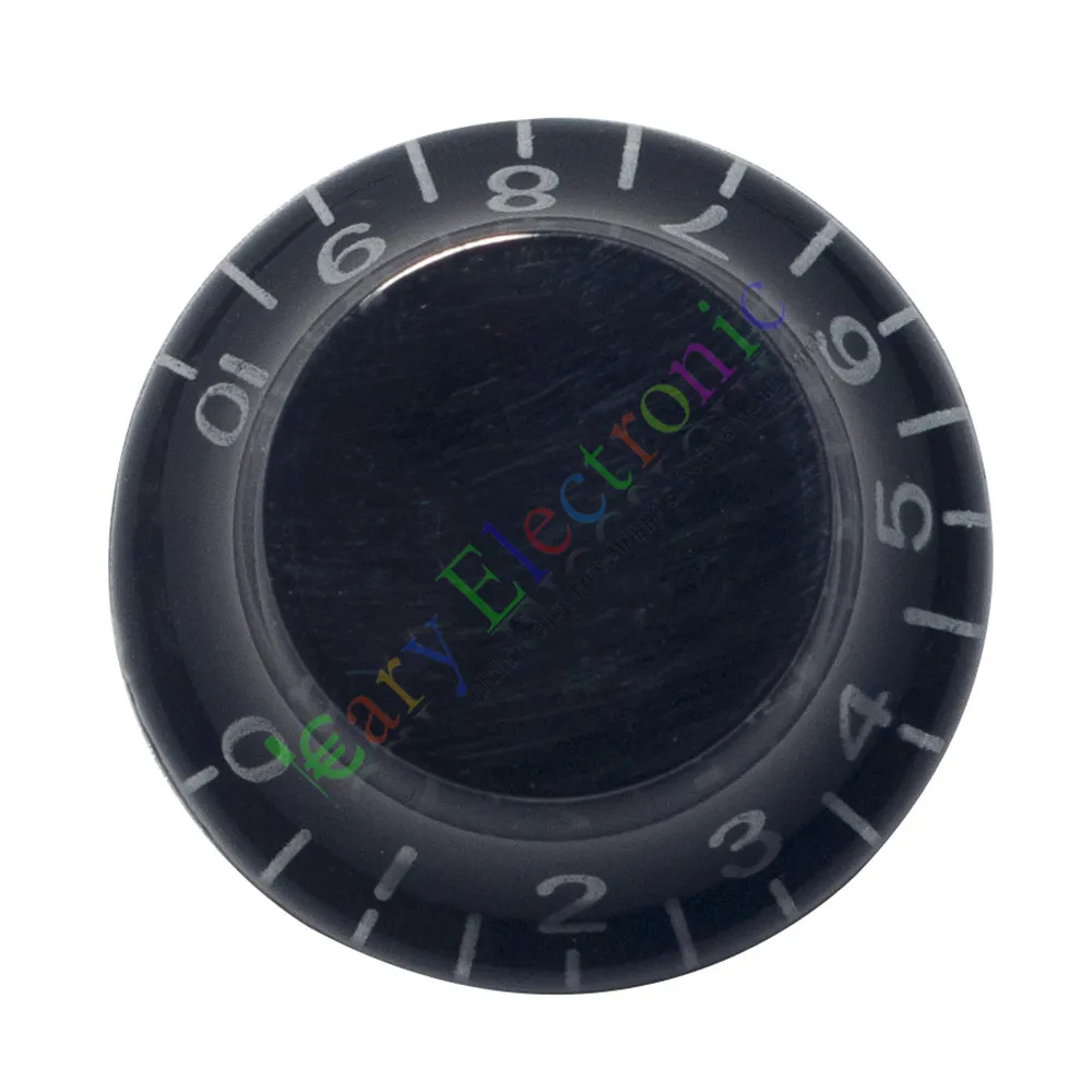 Vente en gros et au détail 10 pc 26mm pédale supérieure jupe bouton noir tube de guitare ampli Volume tonalité pièces audio livraison gratuite