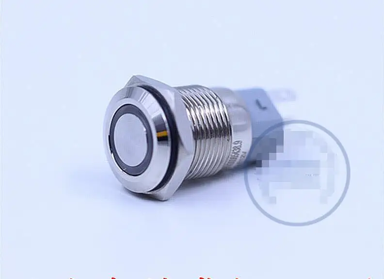 GZLOZONE  1pcs 16mm silver Self-locking stainless steel Power switch 250V 3A L3-27