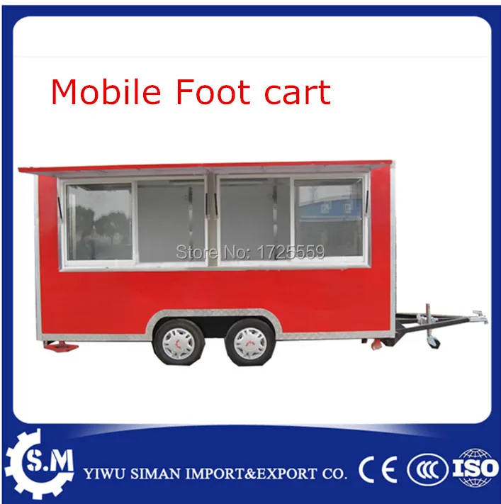 Hot sale street vending cart can customized mobile foot truck cart chinese mobile food trailer cart