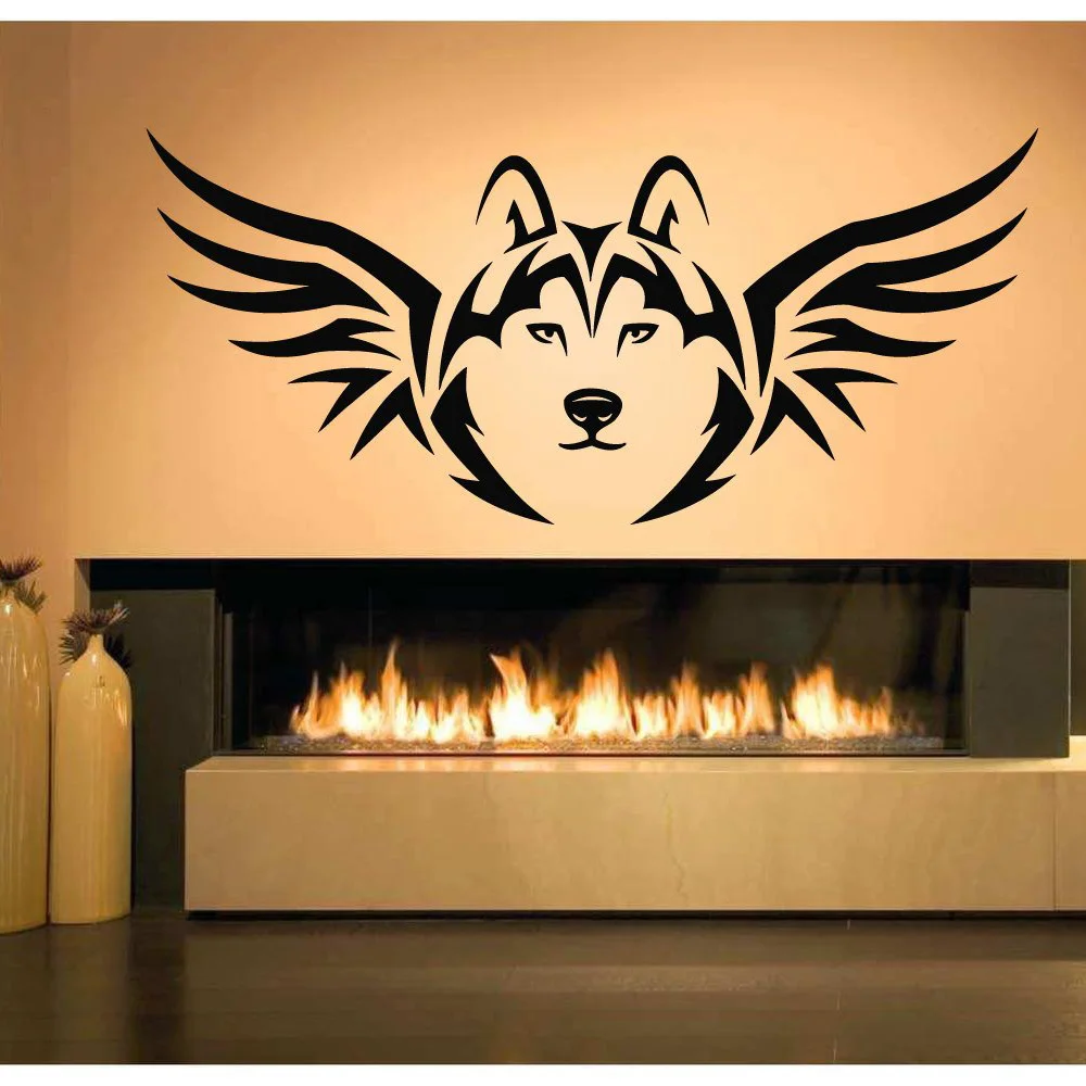 Wolf Head Wall Decal vinyl Animal pattern wall sticker Wolf Totem Bedroom Living Room House Home Decor wall mural G303