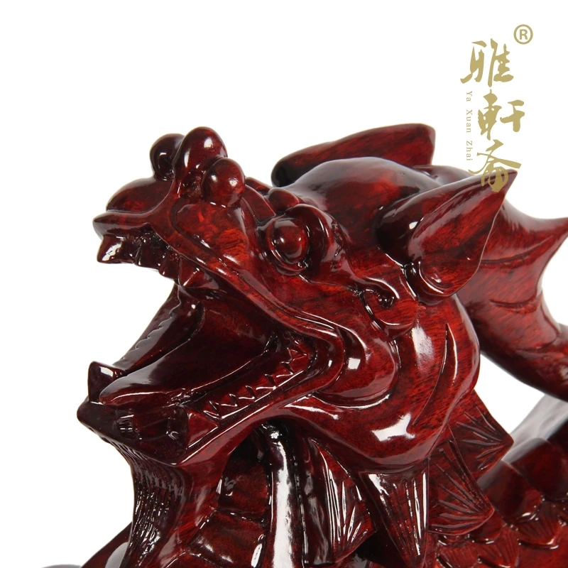 T Gallery Zhai feng shui ornaments carved mahogany mahogany crafts large 56 Phoenix Dance