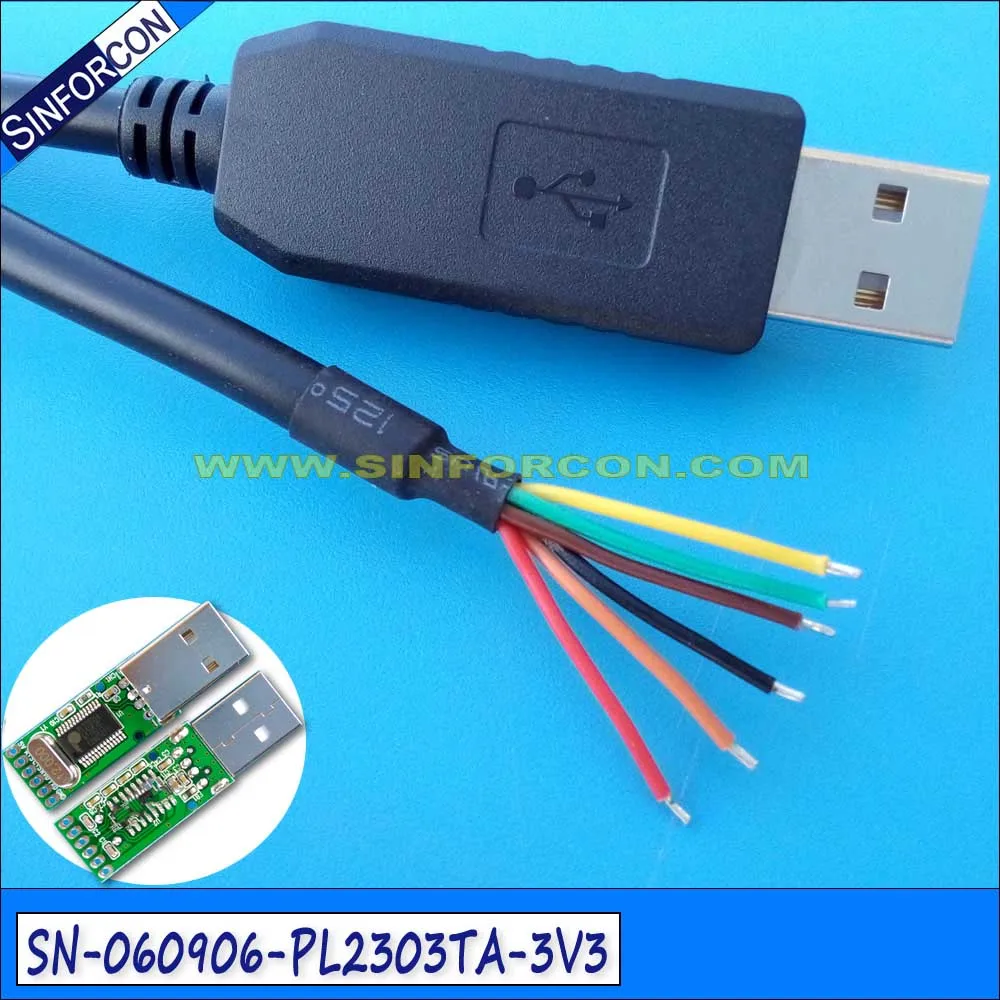 

Pl2303TA USB to TTL Serial Converter Cable Wire End DIY