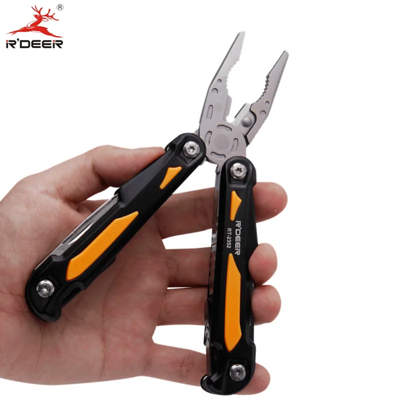 RDEER Multifunction Cutting Pliers Multitool DIY Outdoor Stainless Steel Folding With Knife Screwdriver Hand Tools