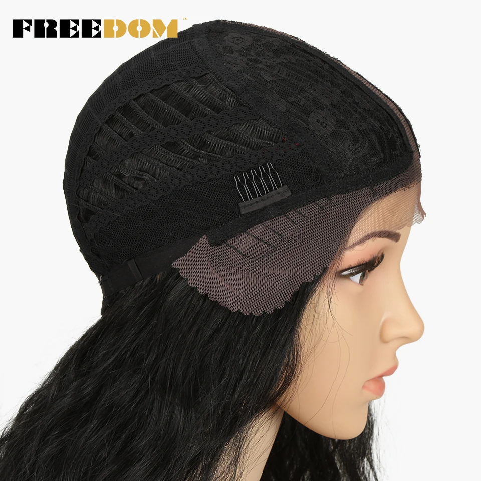 FREEDOM – Synthetische Perücken mit Spitze am Vorderteil für schwarze Frauen, 40 Zoll lang, Cosplay-Perücke, lockige Perücken mit Spitze, Ombré-Perücke mit Highlights in den Farben Ingwer, Weiß und Pink. – Detail 21