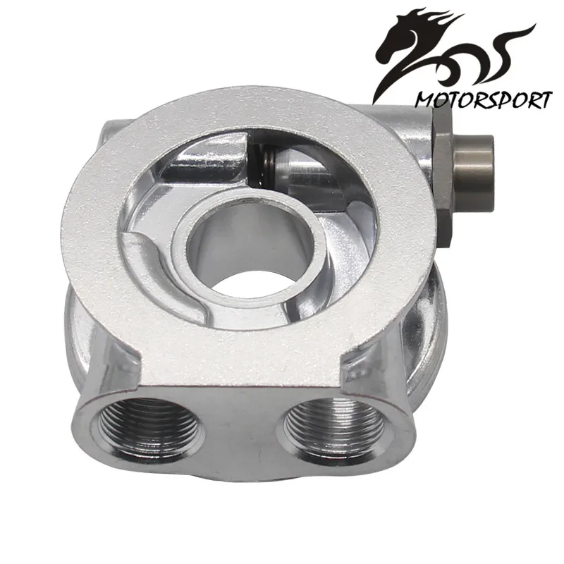 UNIVERSAL AN10 OIL COOLER ADAPTER SANDWICH TURBO WITH Thermostat And FITTING 3/4-16 UNF