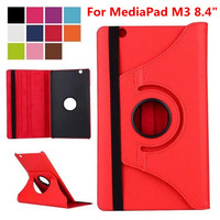 For Huawei MediaPad M3 8.4 inch BTV-W09 BTV-DL09 Tablet Case 360 Rotating Bracket Flip Stand Leather Cover