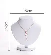 Mannequin 6Options WhitePU Jewellery Stand Storage Choker Holder with 6 Different Height Jewelry Display Bust Necklaces Pendants