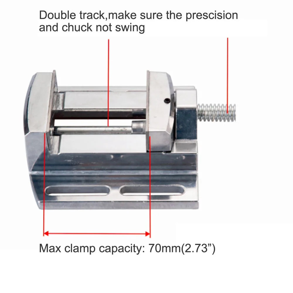 AMYAMY Drill vise for Drill stand Aluminium alloy material Machine vice Flat Pliers Mini Bench Clamp vice repair 2.5 inch