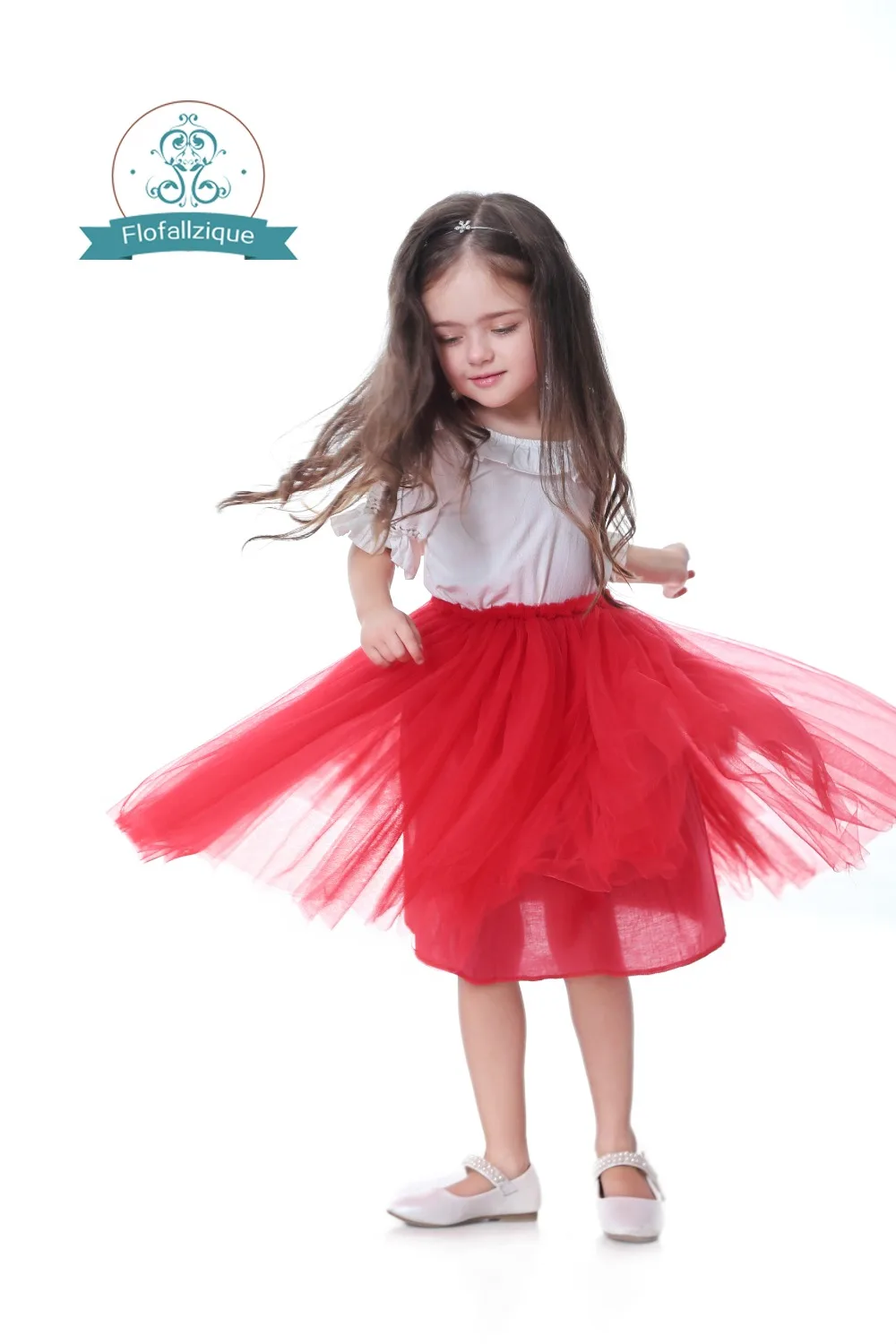 Flofallzique 2020 Fashion Tutu Girl Skirt Lovely Fluffy Soft Tulle  Elastic Waist Pettiskirt For Princess Christmas Ball Gown