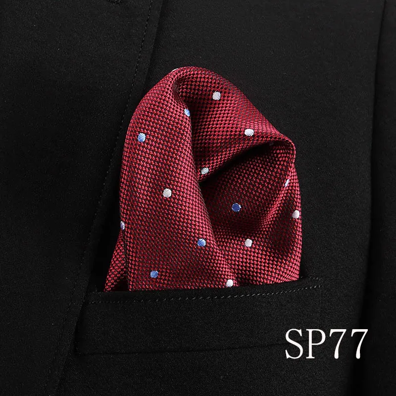 Vangise Mens Pocket Squares Dot Pattern Blue Handkerchief Fashion Hanky For Men Business Suit Accessories 22cm*22cm