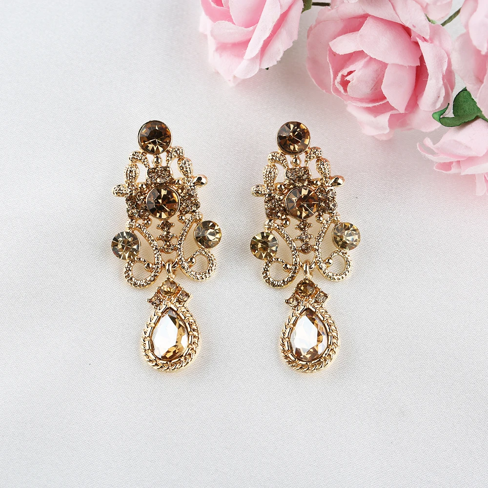 VEYO Rhinestone Drop Earring Classic Women\'s Vintage Luxury Earring For 2018 New Fashion Jewelry Accessories