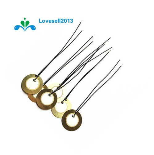 10PCS 18mm Piezo Elements Sounder Sensor Trigger Drum Disc + wire copper