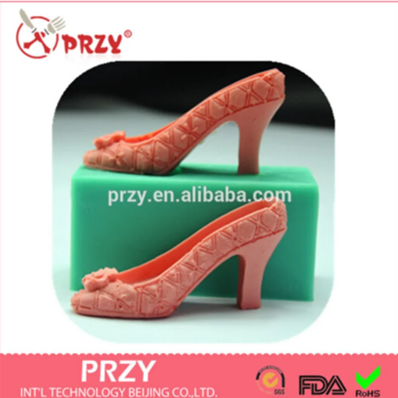 Mold Silicones 3d Sexy High-heeled Shoes Cake Chocolate Mould Soap Mold Clay Aroma Stone Molds Silica Gel Silicone Rubber PRZY