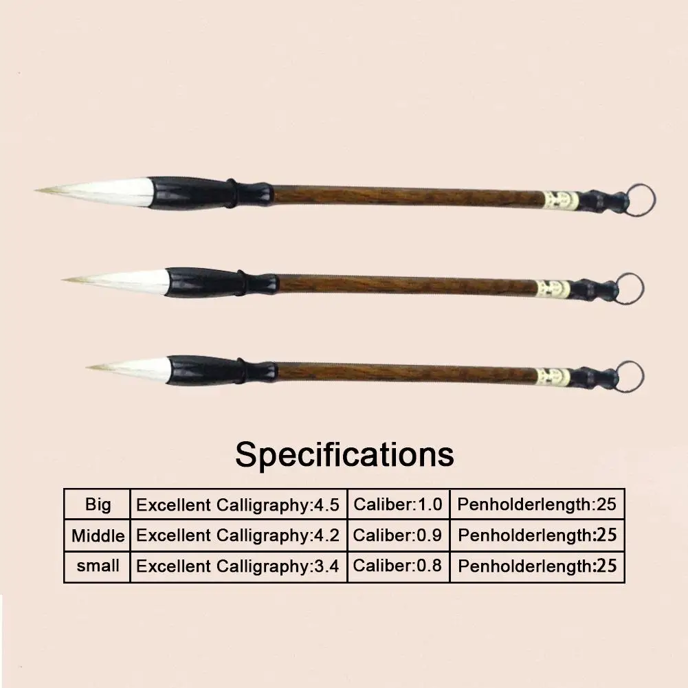 3PCS ไม้แปรงสีน้ำจีนชุดแปรงวาดภาพวาดแปรงสำหรับนักเรียน