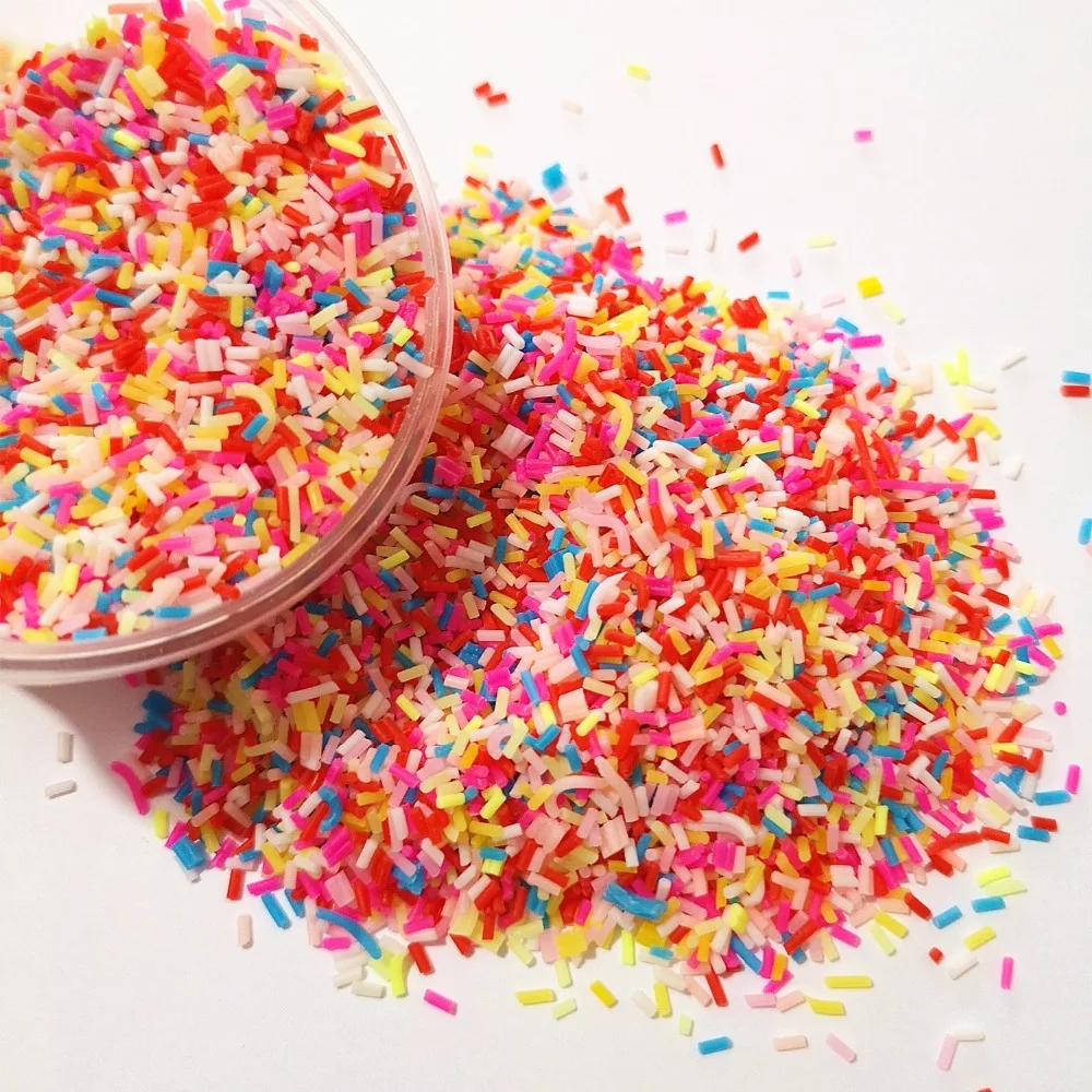 50g DIY Polymer Clay Fake Candy Sweets Sugar Sprinkle Decor Fake Cake Dessert Simulation Food Dollhouse Miniature