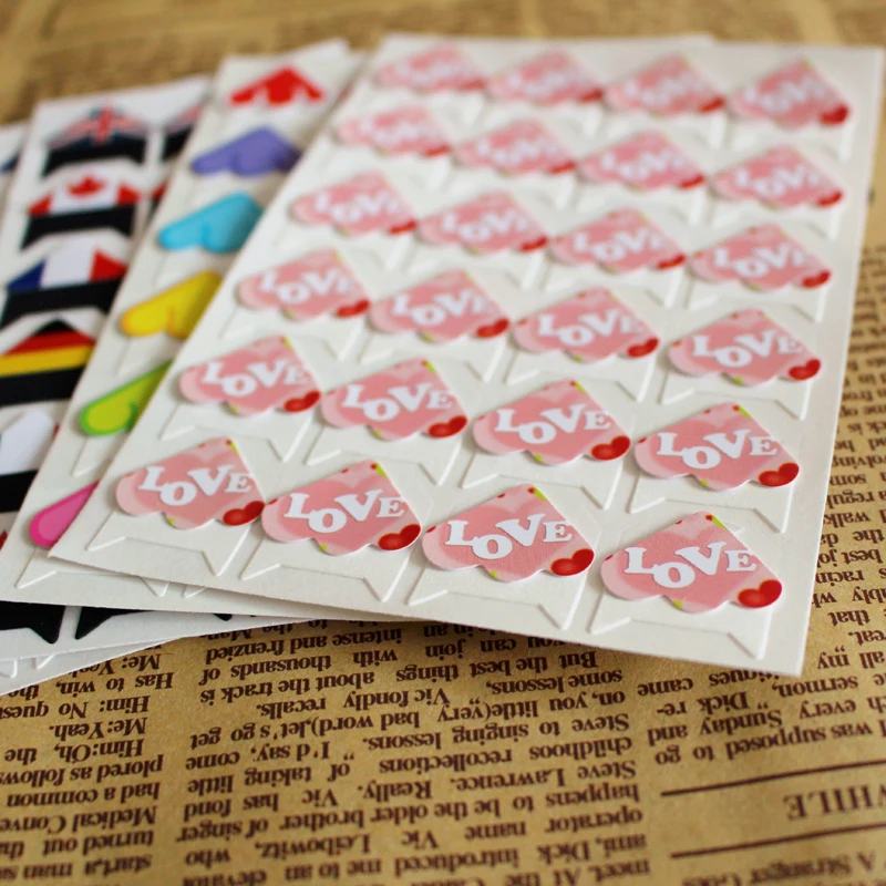 120 Pcs/Lot (5 Sheets) DIY Floral Print Flag Multicolor Corner Paper Stickers For Photo Albums Frame Decoration Scrapbooking