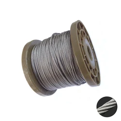 304 Aço Inoxidável Bare Wire Rope, Levantamento Cabo, Varal, 2mm, 3mm, 4mm, 5mm, 6mm, 8mm de Diâmetro, 5 m