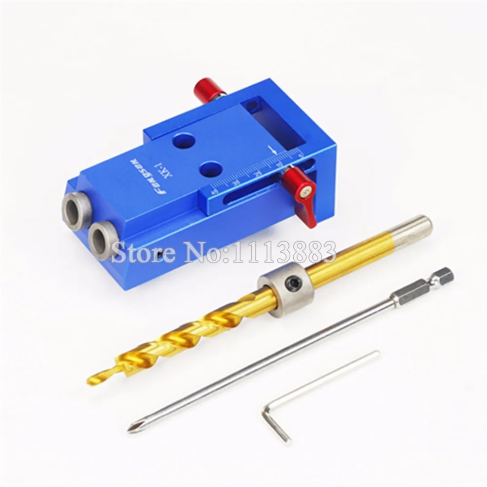 

Mini Pocket Hole Jig Kit System For Wood Working & Joinery with 3/8" inch 9.5mm Step Drill Bit