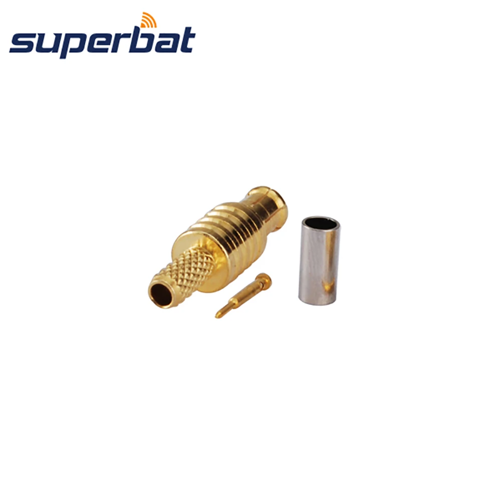 Superbat MCX Crimp Male Straight RF Coaxial Connector for Cable RG174 RG316 RG188A LMR100