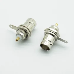 5 unids/lote BNC hembra conector de soldadura chasis montaje en Panel Cable Coaxial para piezas de máquina de soldadura