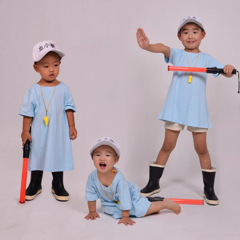 Cells at Work Cosplay Costume Platelet Cosplay Hataraku Saibou kid Costume Anime T Shirt Shorts Hat for Girl Dress