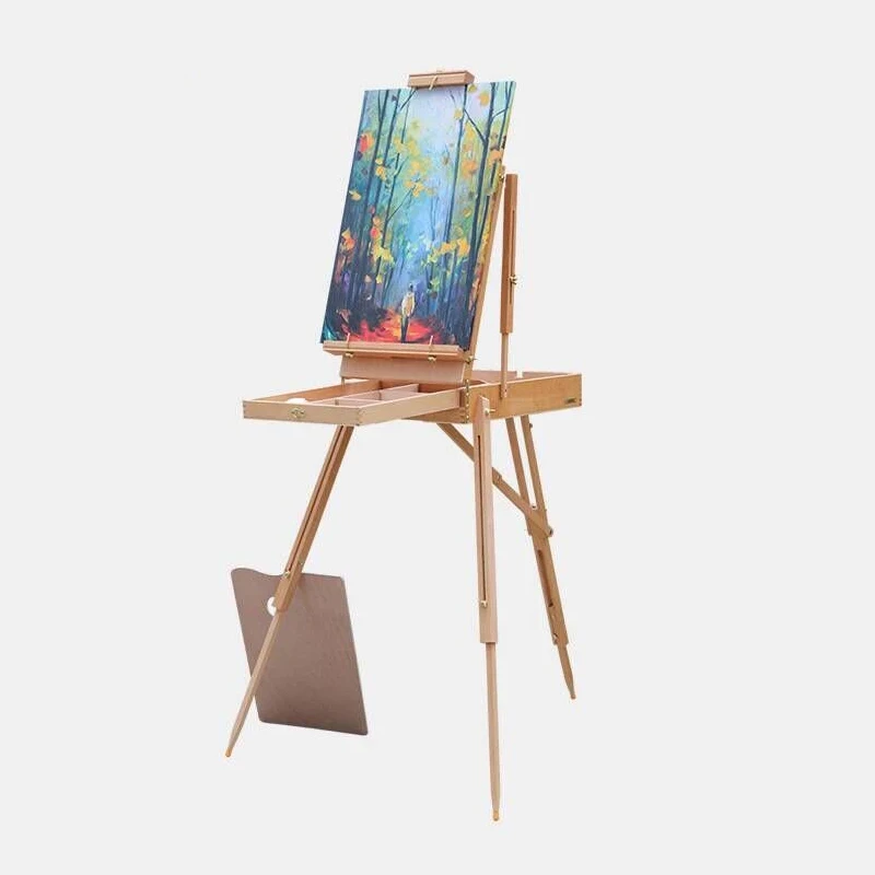 Easel Caballete Portable Easel Box for Painting Artist Oil Paint Stand Thick Aluminum Alloy Table Easel Box Painting Accessories