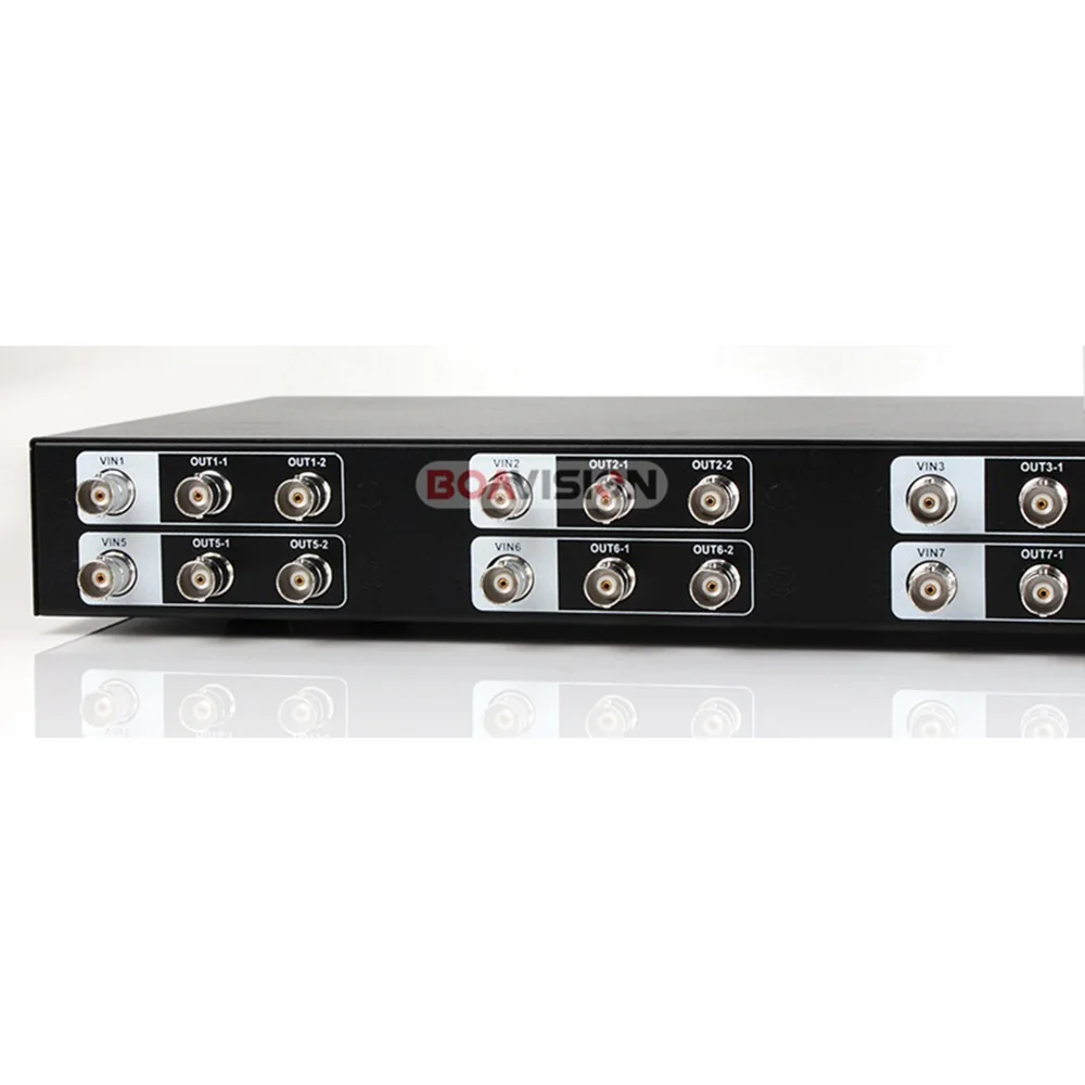 1080P/720P Video Splitter/Distributor8 Input 16 Outputs,Support 1080P/720P CVI/TVI/AHD Camera BNC In&Out,Distance Max to300-600M