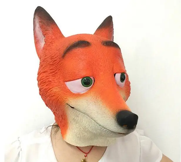 New Arrival Movie  Guise Scary Mask Judy Funny Nick Fox Latex Headgear Mask