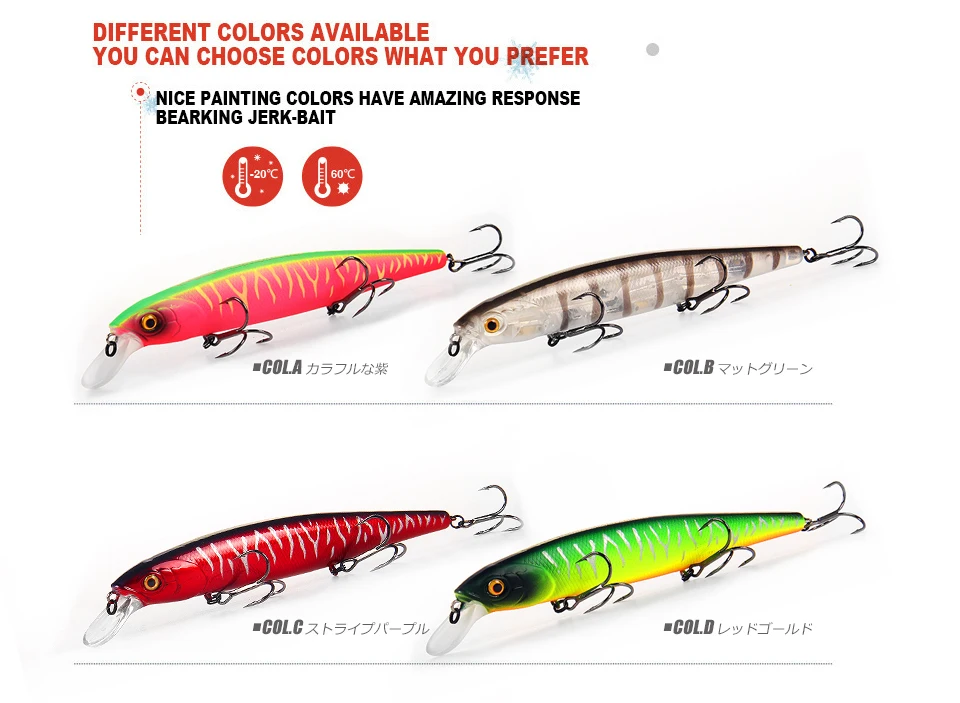 M128 BEARKING Perfekte Aktion, 19 Farben für künstliche Angelköder, Köder, 128 mm, 23 g, hängende Minnow-Wobbler, Kurbelköder – Detail 8