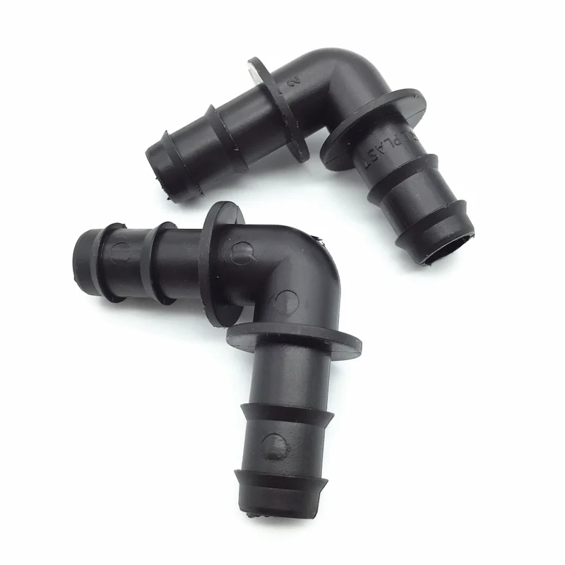 10pcs black 12 mm hose connector barb interfaces irrigation tool industrial equipment, pipes 90-degree steering components