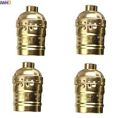 IWHD Aluminum Soquete E27 Lamp Holder Base Edison Portalampada Vintage E27 Socket Bulb Holder LampHolder 110v-220v