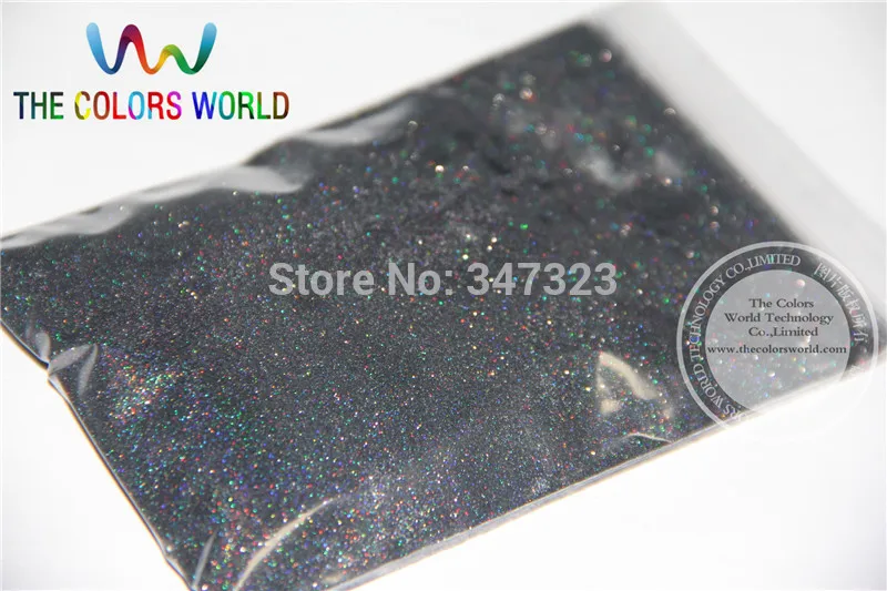 TCA1000 0.05mm 002  Holographic Black Color Smallest finest Size Glitter Powder for nail,tatto art decoration  DIY dust