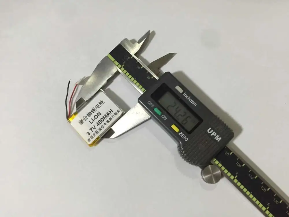 Polímero de litio de 3,7 V de capacidad completa, 602530, 480MAH/equipo/micro navegador MP4, celda de iones de litio recargable