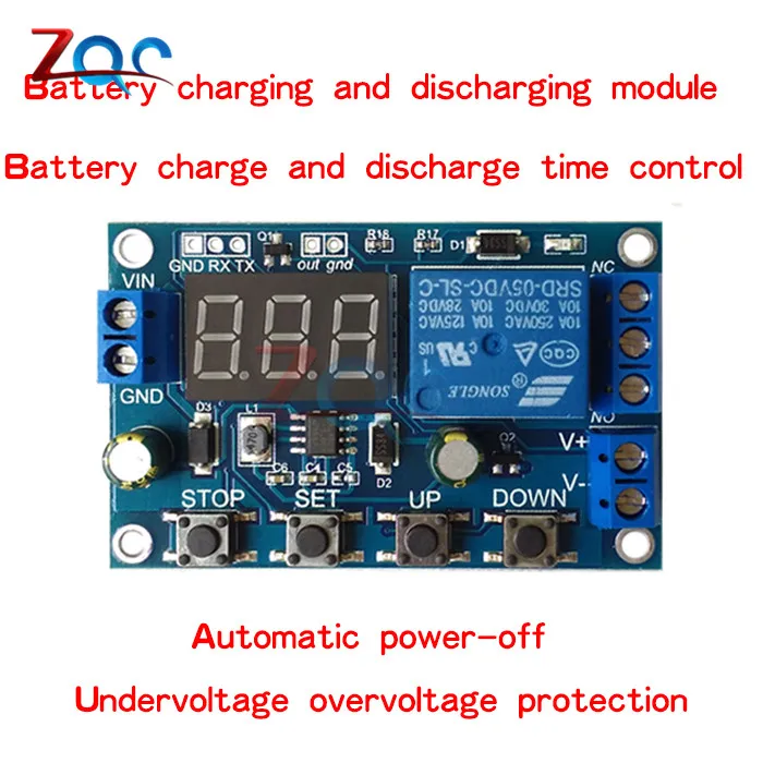 18650 Lithium Battery Charger Board with Over Charge Discharge Protection 6-40V Integrated Circuits Board Module