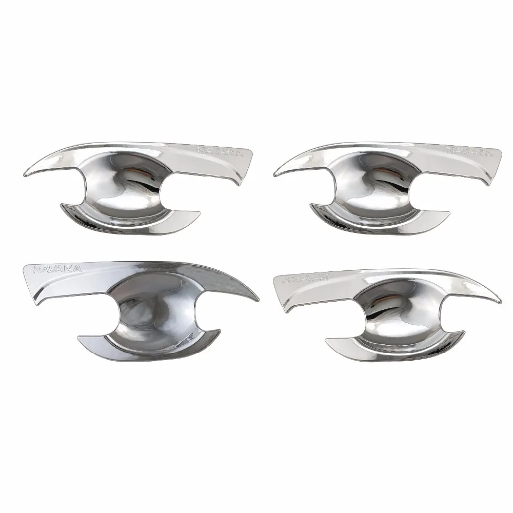 4PCS Abs Chrome plated Door Handle Bowl Covers Trim For Nissan NAVARA D23 NP300 2015 20116 2017 2018 2019 Car Accessories