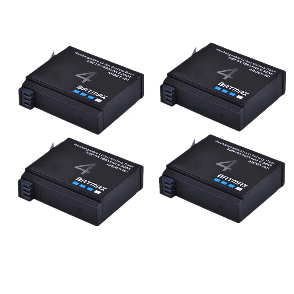 

Аккумулятор Batmax для экшн-камеры GoPro HERO4, 4 шт.