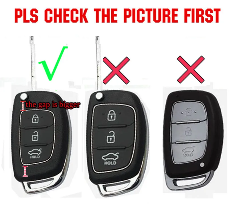 Silicone Key Case Cover For Hyundai Creta I20 Tucson Elantra Santa fe 2016 2017 2018 Keyless Fob Shell Skin Holder Protector