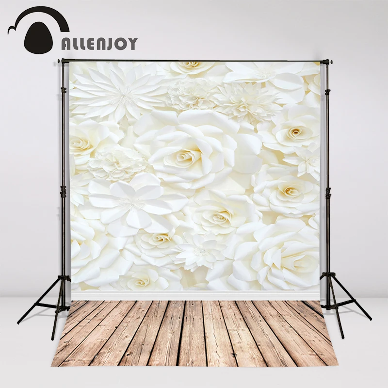 Allenjoy photographic camera background White backdrop rose wood Valentine wedding romantic photocall with backdrop for shooting