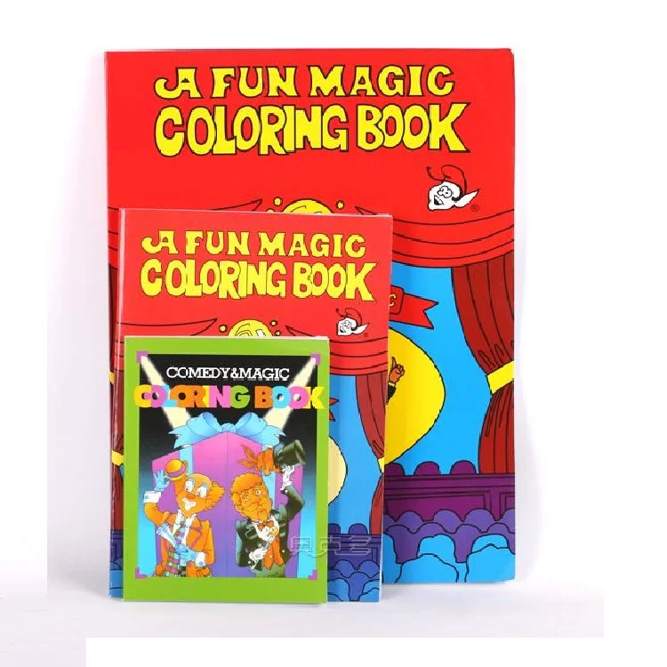 Free Shipping Large Size Funny Coloring Book Comedy Magic Books Close-up Street Magic Tricks Grimoire Spellbook Child Puzzle Toy