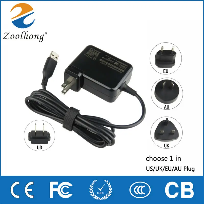 

Zoolhong Factory Direct 20V 2A 40W AC Portable Laptop Power Adatper for Lenovo miix2 11.6 US/UK/AU/EU plug