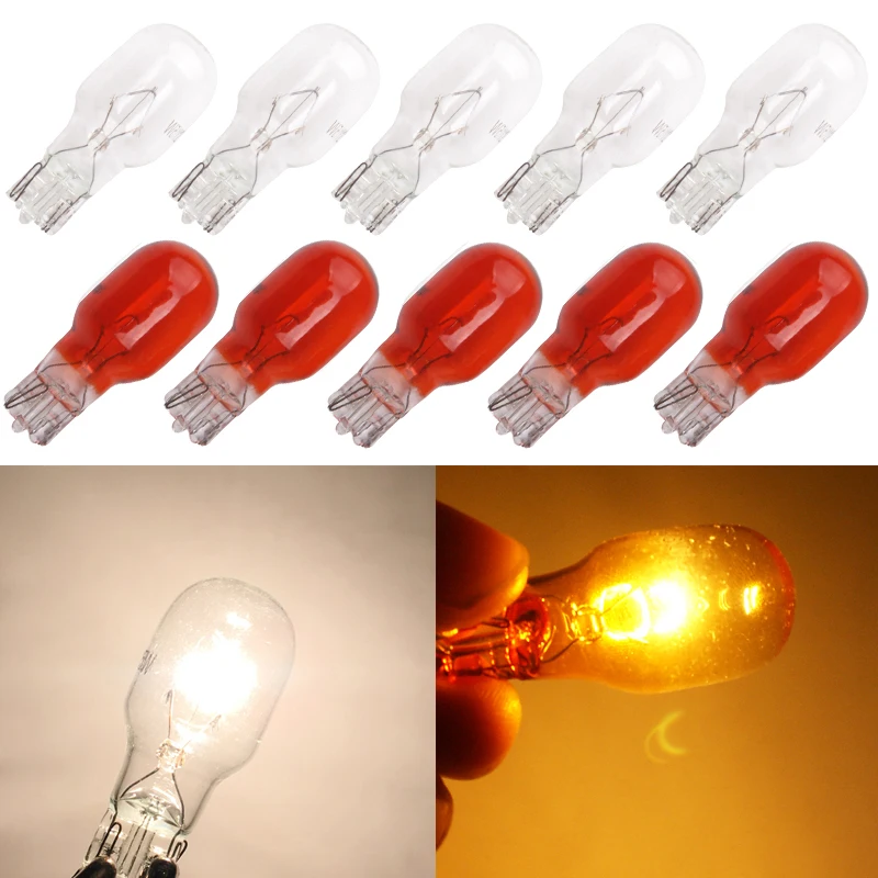 10pcs clear glass warm white Amber T15 W16W halogen lamp 21w W16W  Interior light clearance light halogen light bulbs automotive