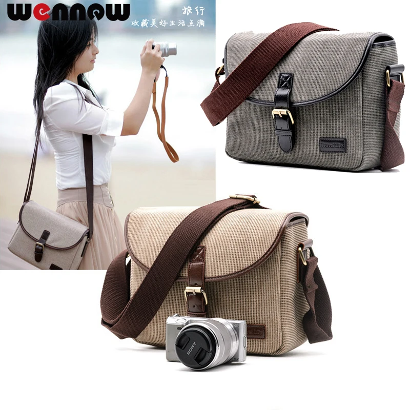 

Wennew Retro Camera Bag Photo Case for Sony Alpha A9 A7 R S Mark II III NEX 7 6 5T A6500 A6300 A6000 A5100 A5000