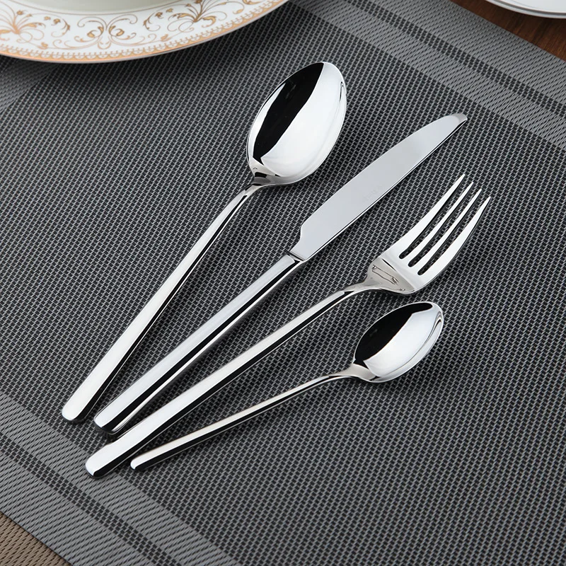 Cozy Zone Dinnerware Set 24 Pieces Cutlery Set Stainless Steel Western Tableware Classic Dinner Set Knife Fork Restaurant Dining