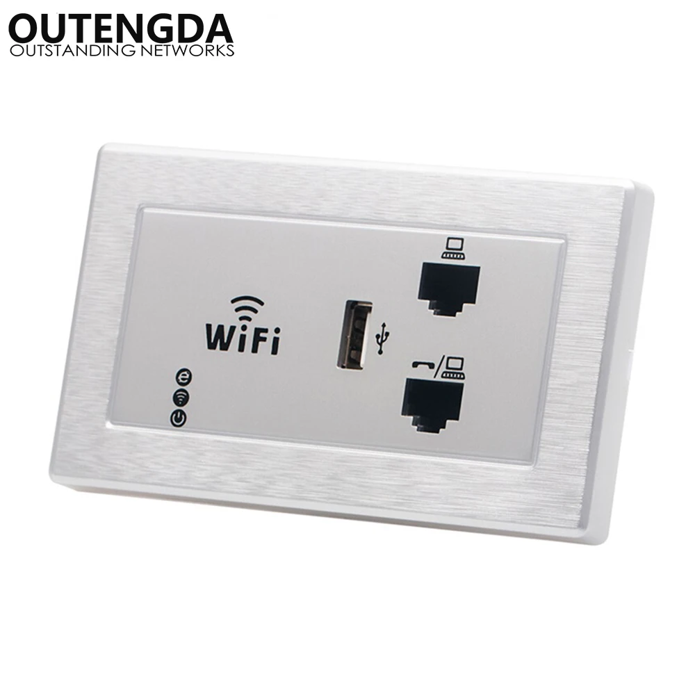 300Mbps 118 US-standard Wall Wireless AP for Hotel Domitory Office Rooms USB Charge Access Point Socket WiFi Extender Router